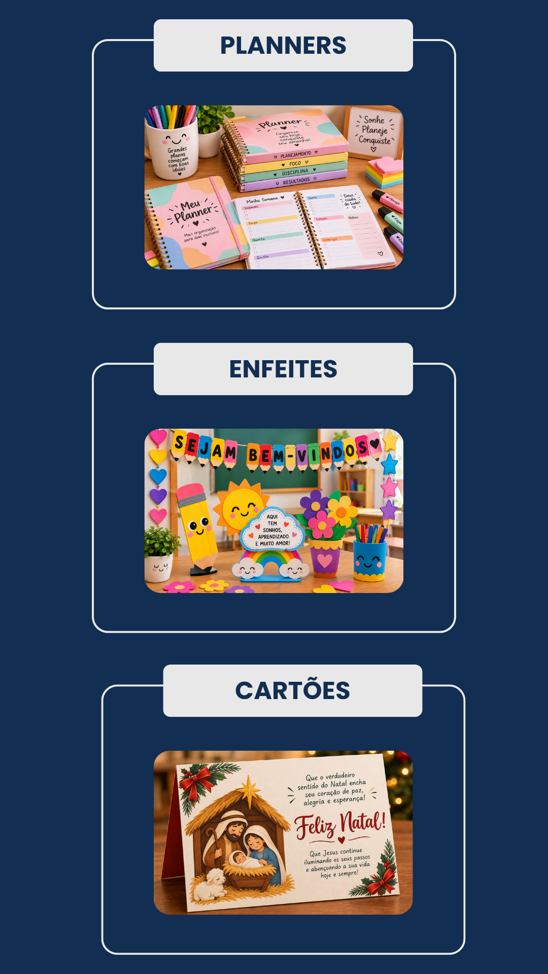 Resumo da oferta do Pack de Materiais Pedagógicos